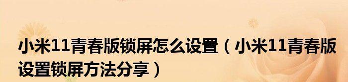 小米锁屏密码忘记了怎么办？（忘记小米锁屏密码？别慌，教你解决！）