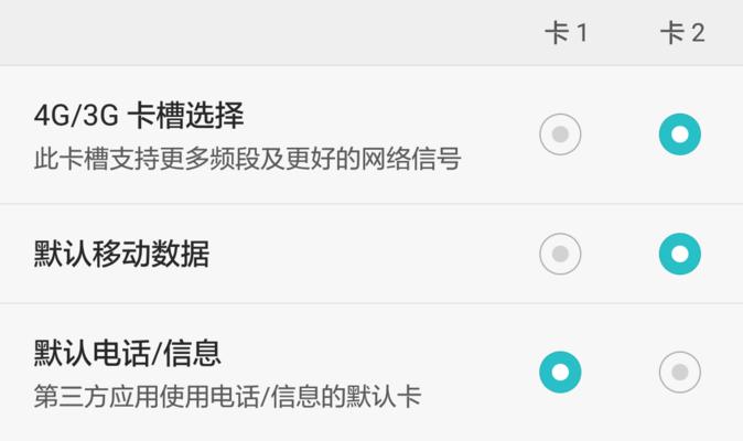 如何灵活切换卡1和卡2的流量使用（实用技巧帮你合理分配手机双卡流量）