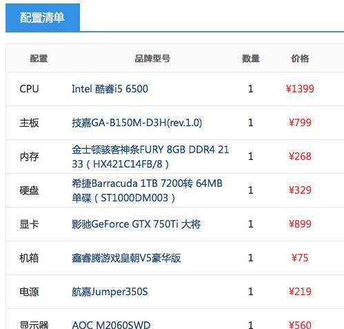 如何查看台式电脑配置参数（快速了解自己电脑的硬件信息）