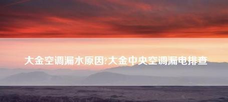 解析大金空调中央空调故障的原因和解决方法（遇到大金空调中央空调故障？别慌）
