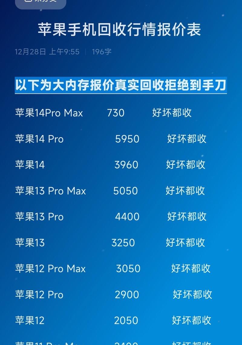 苹果手机所有型号价格表大全？最新报价和购买建议是什么？
