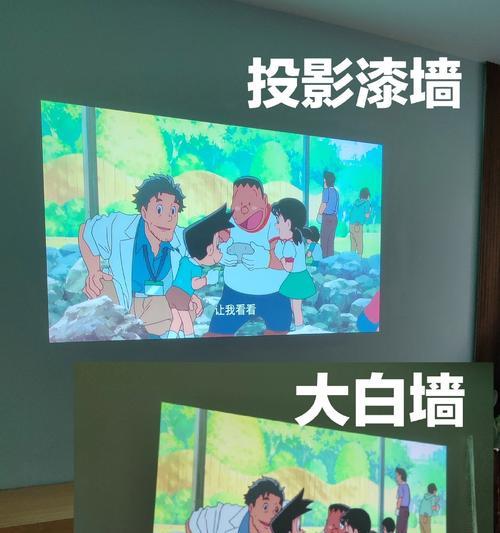投影仪投射到大白墙上的影像如何去除？