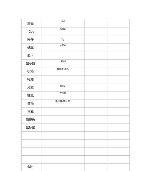 电脑表格格式和内容应如何配置？